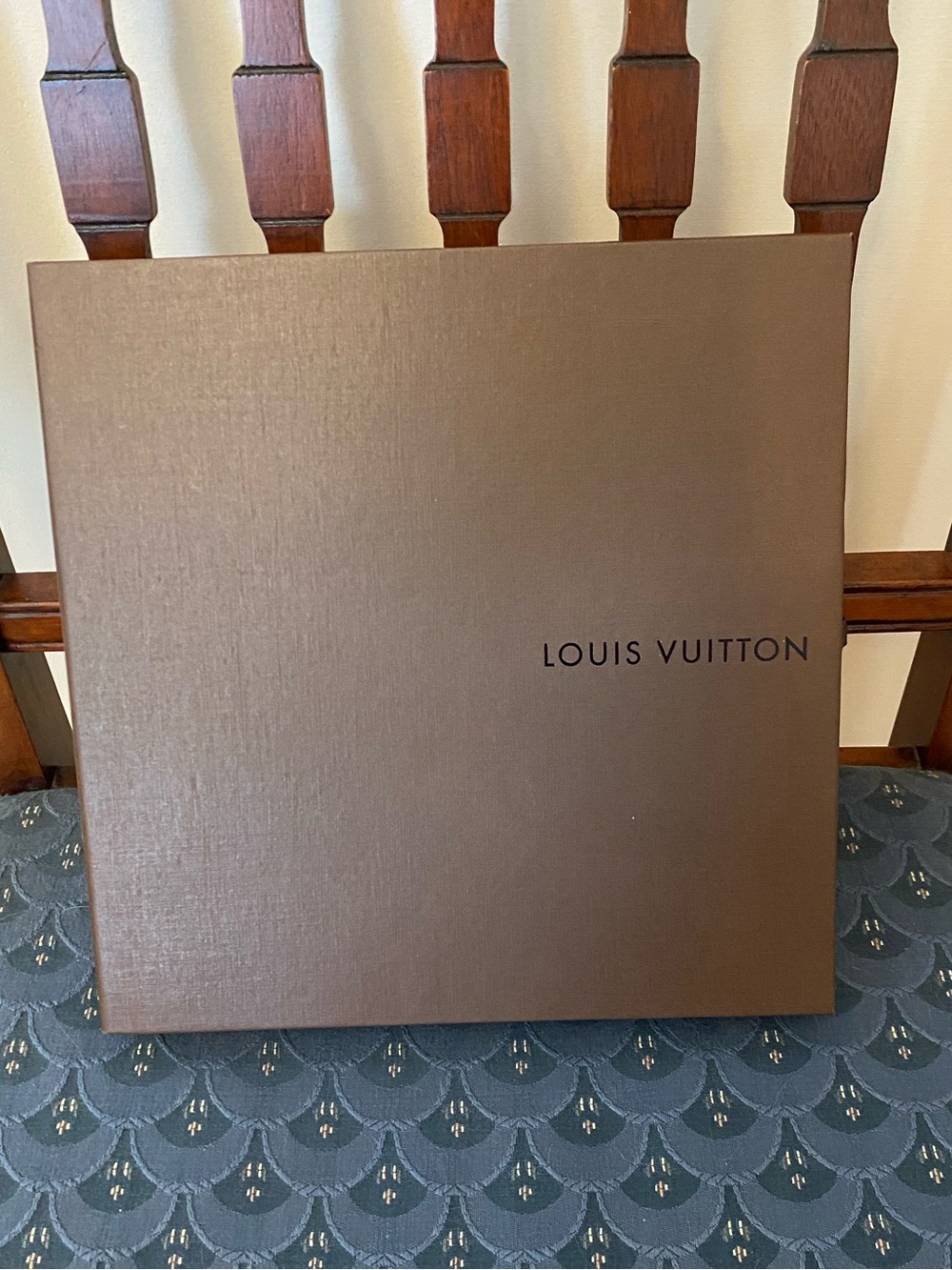 Mint condition Louis Vuitton Brown Branded Gift Box with Black Logo